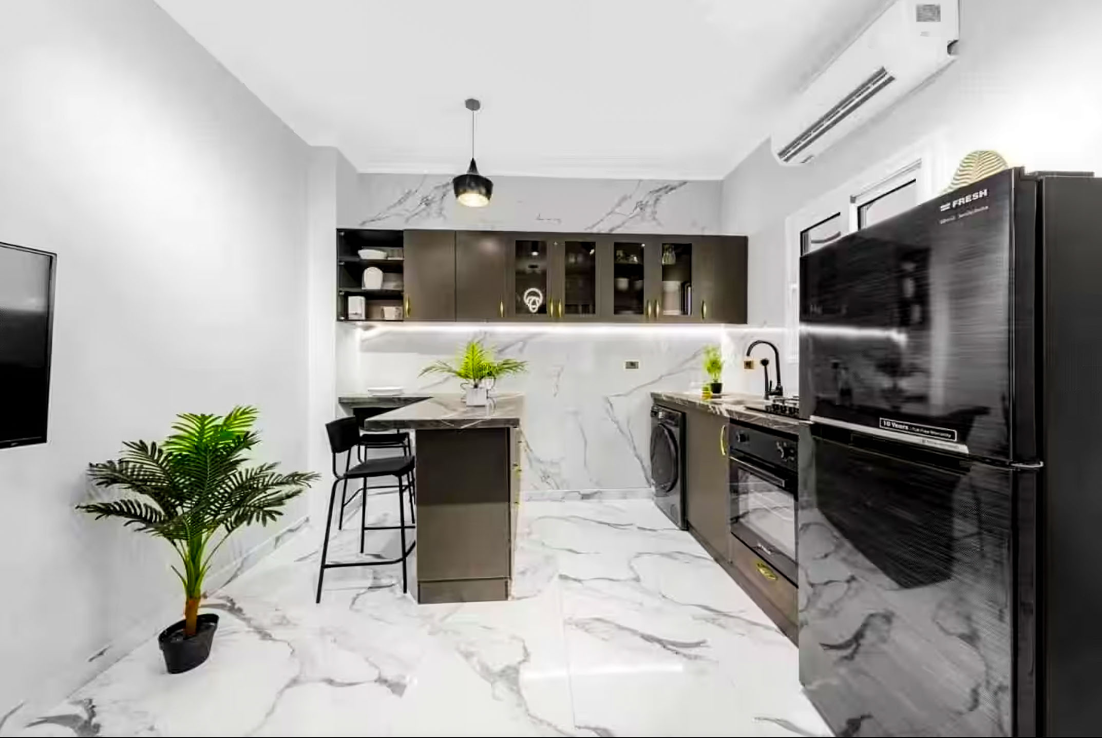 Küche in Luxuriöses neues Hideaway nahe Rixos